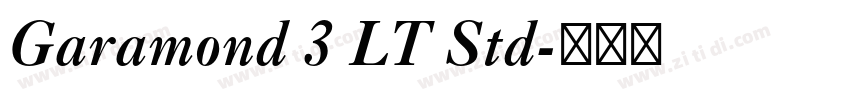 Garamond 3 LT Std字体转换